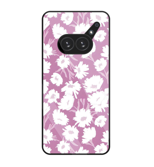 White Sunflower Glass Case For Nothing Phone 2A