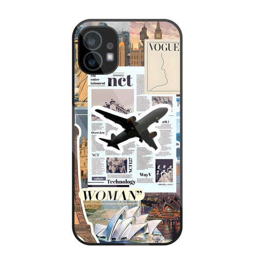 Woman Aeroplane Glass Case For Nothing Phone 1