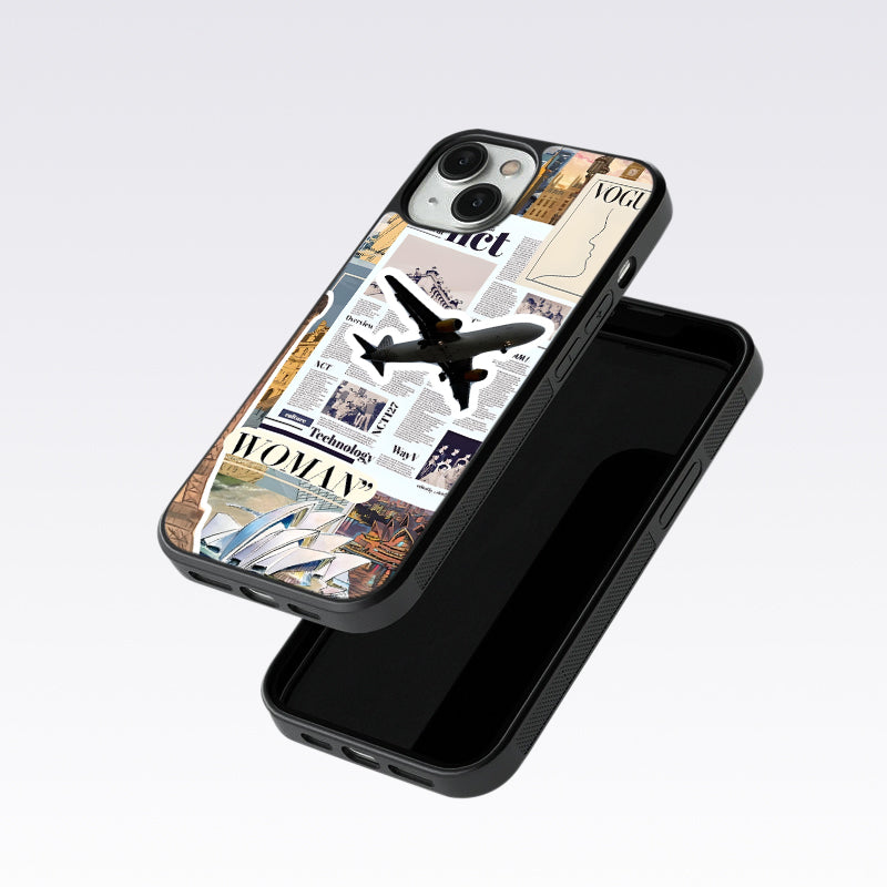 Woman Aeroplane Glass Case For OnePlus 10 Pro