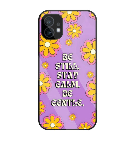 Yellow Flowers With Quotes Glass Case For Nothing Phone 1