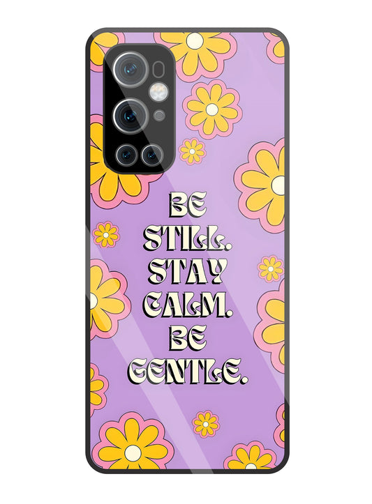 Yellow Flowers With Quotes Glass Case For OnePlus 9 Pro