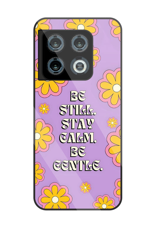 Yellow Flowers With Quotes Glass Case For OnePlus 10 Pro
