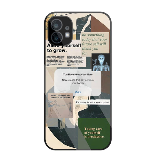 Yourself To Grow Glass Case For Nothing Phone 1