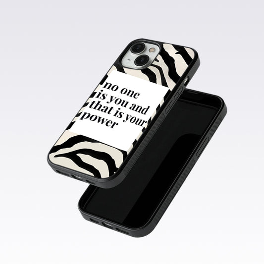 Zebra Pattern With Quote Glass Case For OnePlus 12R