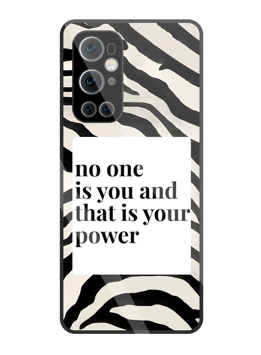 Zebra Pattern with quote Glass Case For OnePlus 9 Pro