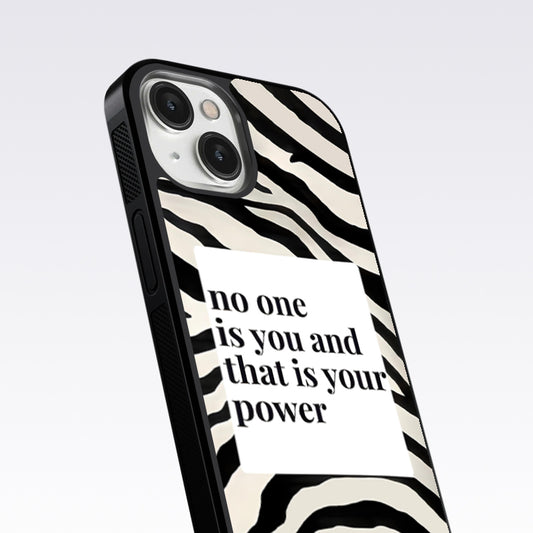 Zebra Pattern With Quote Glass Case For Nothing Phone 2A