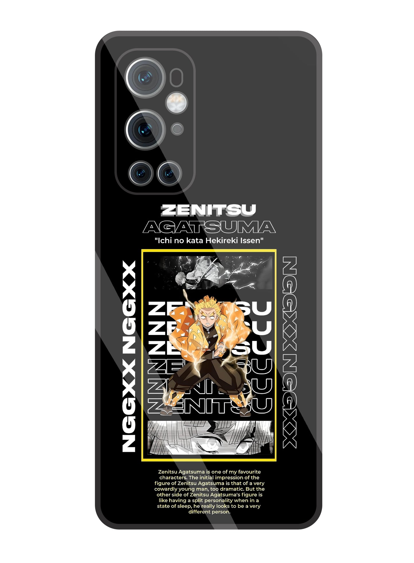 Zenitsu Anime Glass Case For OnePlus 9 Pro
