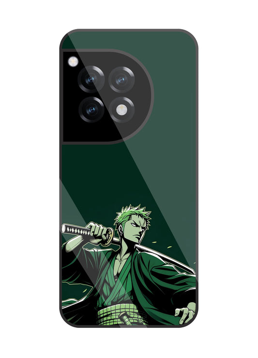 Zoro Anime Glass Case For OnePlus 12R