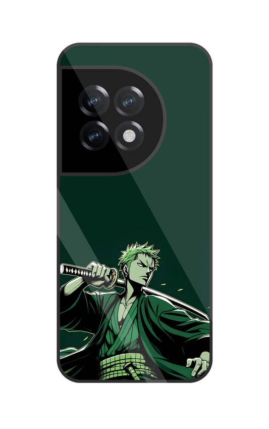 Zoro Anime Glass Case For OnePlus 11R