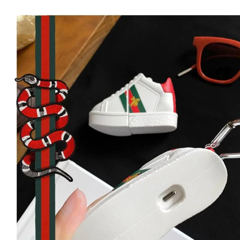 WHITE SNEAKER SILICONE AIRPODS CASE COVER FOR AIRPODS PRO AND AIRPODS 1/2