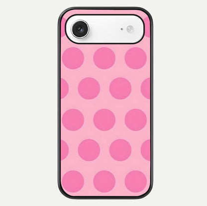 Sweet Dot Dreams iPhone Air glass phone case front view showcasing playful dot patterns with dreamy aesthetic