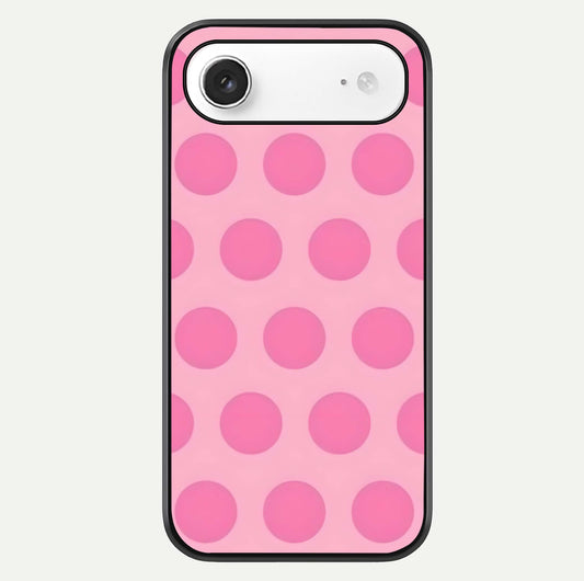 Sweet Dot Dreams iPhone Air glass phone case front view showcasing playful dot patterns with dreamy aesthetic