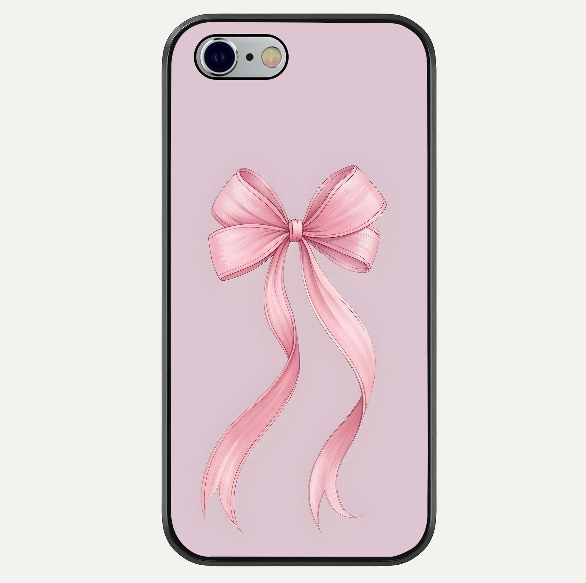 Soft Grid Bliss iPhone 6 glass phone case front view showcasing minimal grid pattern with soft aesthetic
