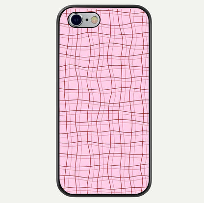 Soft Blush Bow iPhone 6 glass phone case front view showcasing soft blush tones with elegant bow design