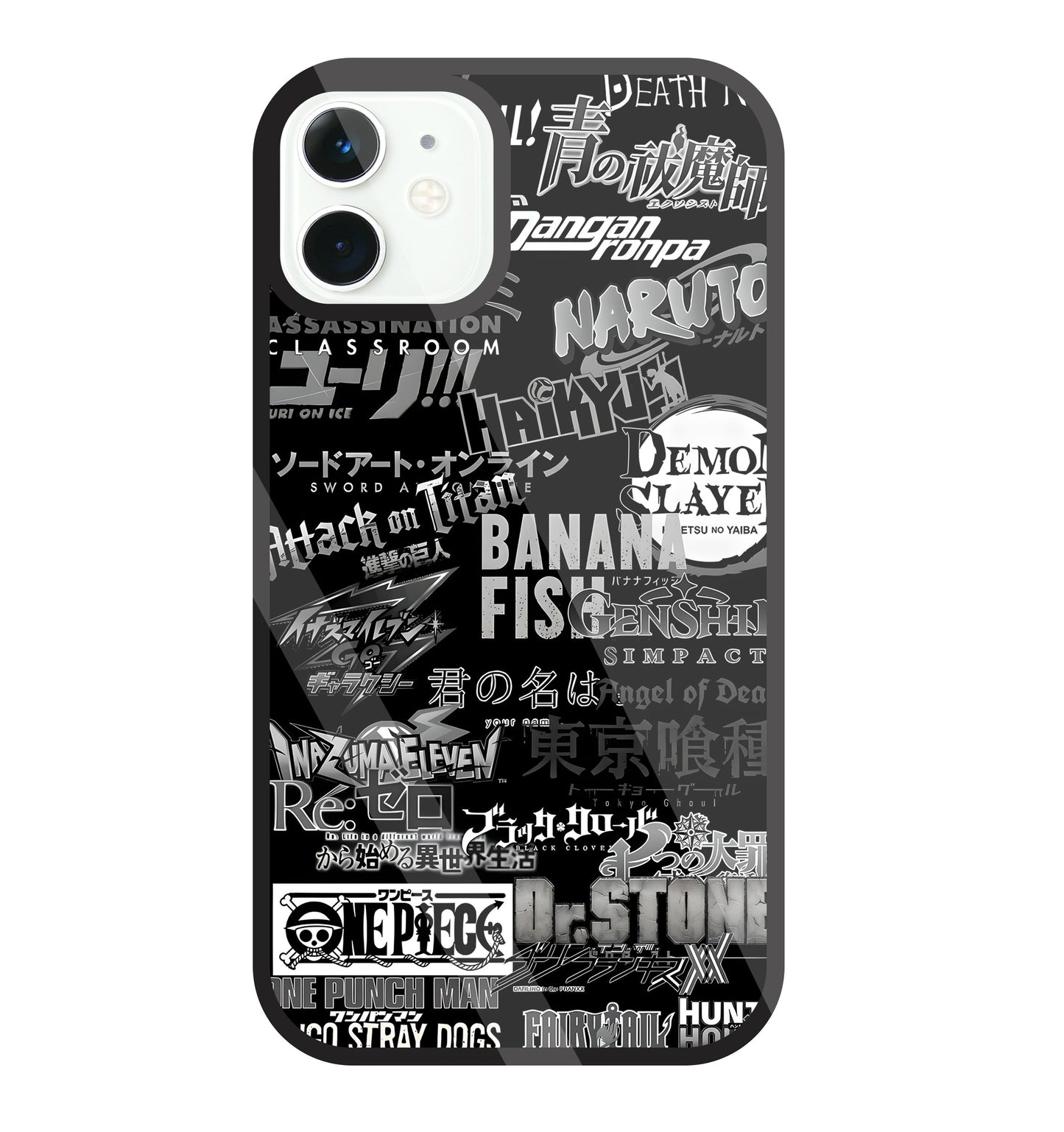Anime Symbol Glass Case For Apple iPhone 11