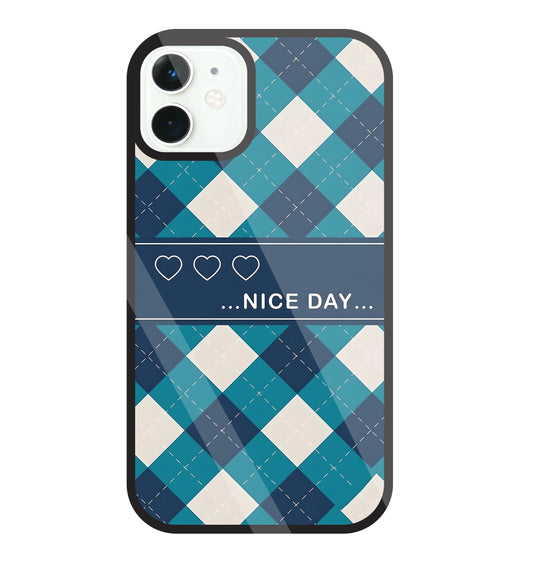 Argyle sweater pattern Glass Case For Apple iPhone 11
