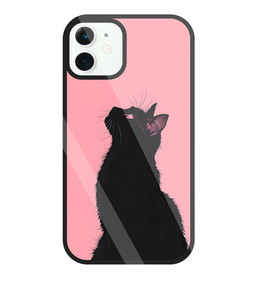 Black Cat Glass Case For Apple iPhone 11