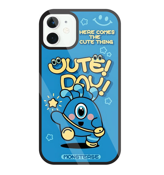 Cute Day! Monsterse Blue Glass Case For Apple iPhone 11