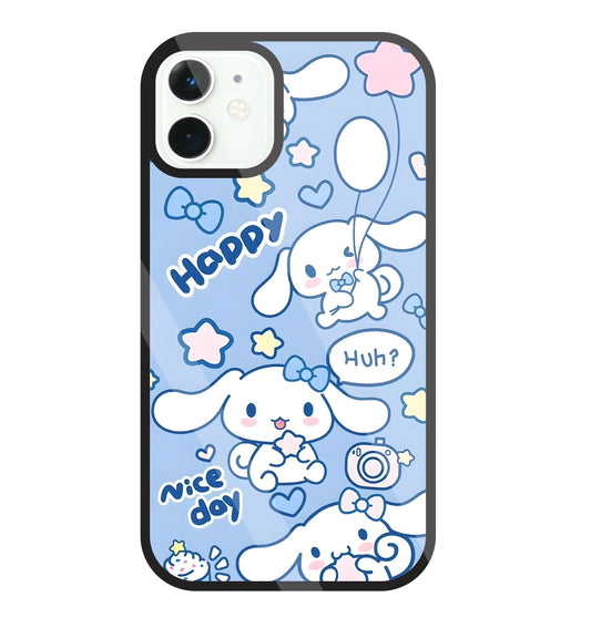 Cute Puppy Girl Glass Case For Apple iPhone 11