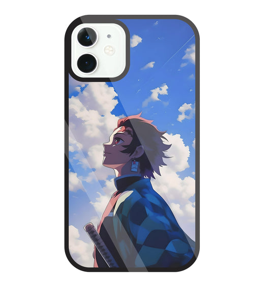 Demon Slayer-Tanjiro Kamado Glass Case For Apple iPhone 11
