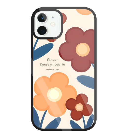 Flower Random Luck Glass Case For Apple iPhone 11