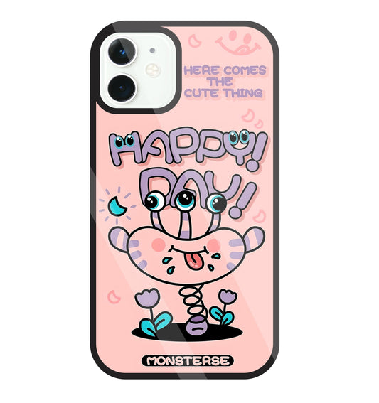 Happy Day Monsterse Pink Glass Case For Apple iPhone 11