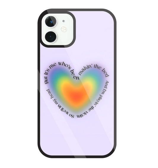 Heart With Neon Colour Glass Case For Apple iPhone 11