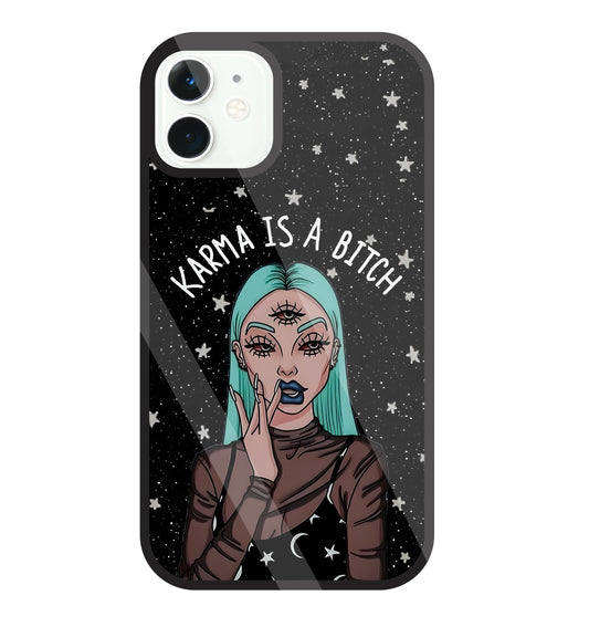 Karma Is A Bitch Glass Case For Apple iPhone 11