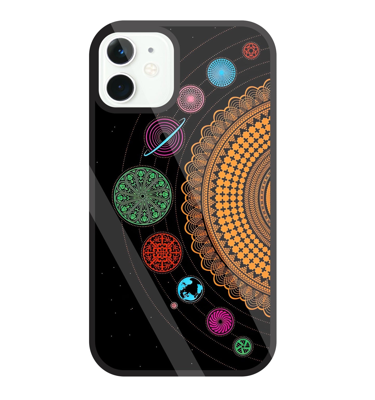 Mandala Patterns Universe Glass Case For Apple iPhone 11