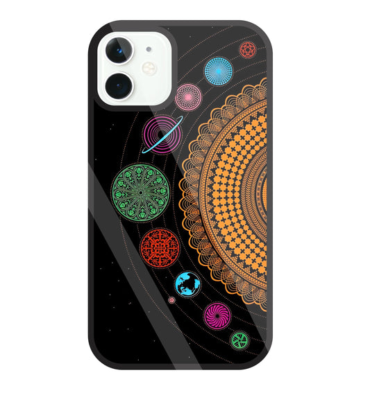 Mandala Patterns Universe Glass Case For Apple iPhone 11