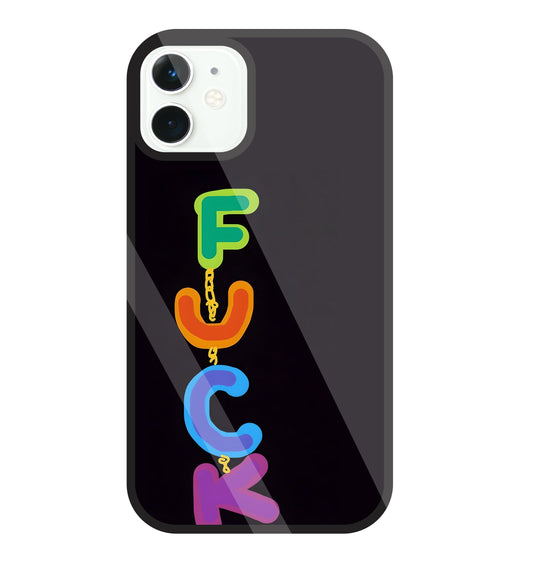 Multicolor Fuck Glass Case For Apple iPhone 11