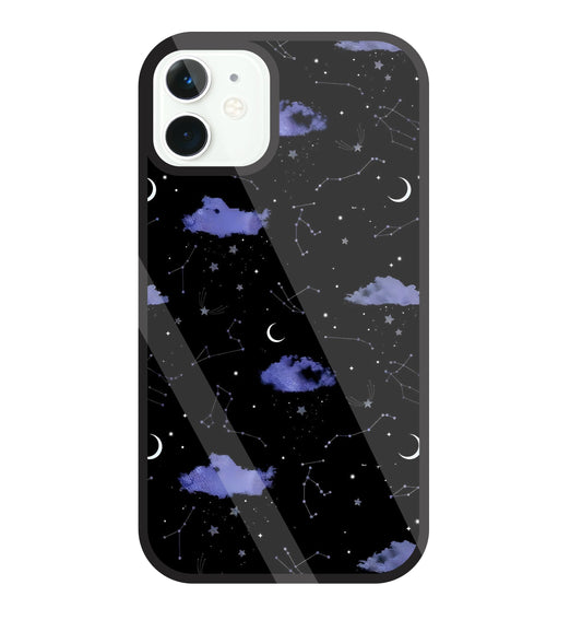 Night Sky Constellations and Stars Glass Case For Apple iPhone 11