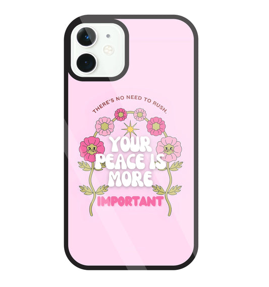 Peace Is More Important Glass Case For Apple iPhone 11