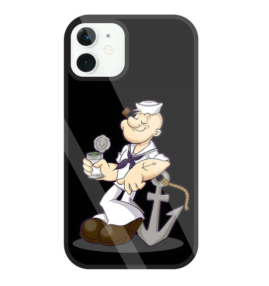 Popeye The Sailor Glass Case For Apple iPhone 11