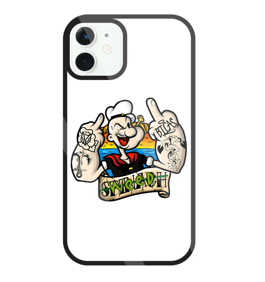 Popeye Weed Glass Case For Apple iPhone 11