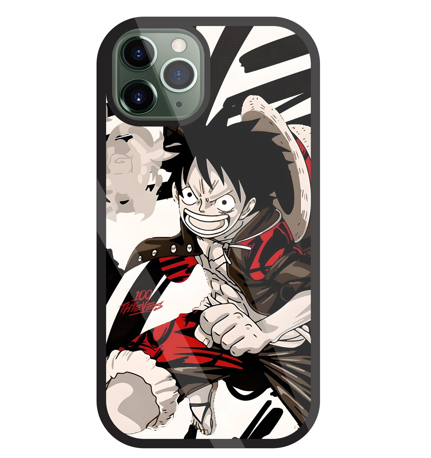 Angry Luffy Glass Case For Apple iPhone 11 Pro