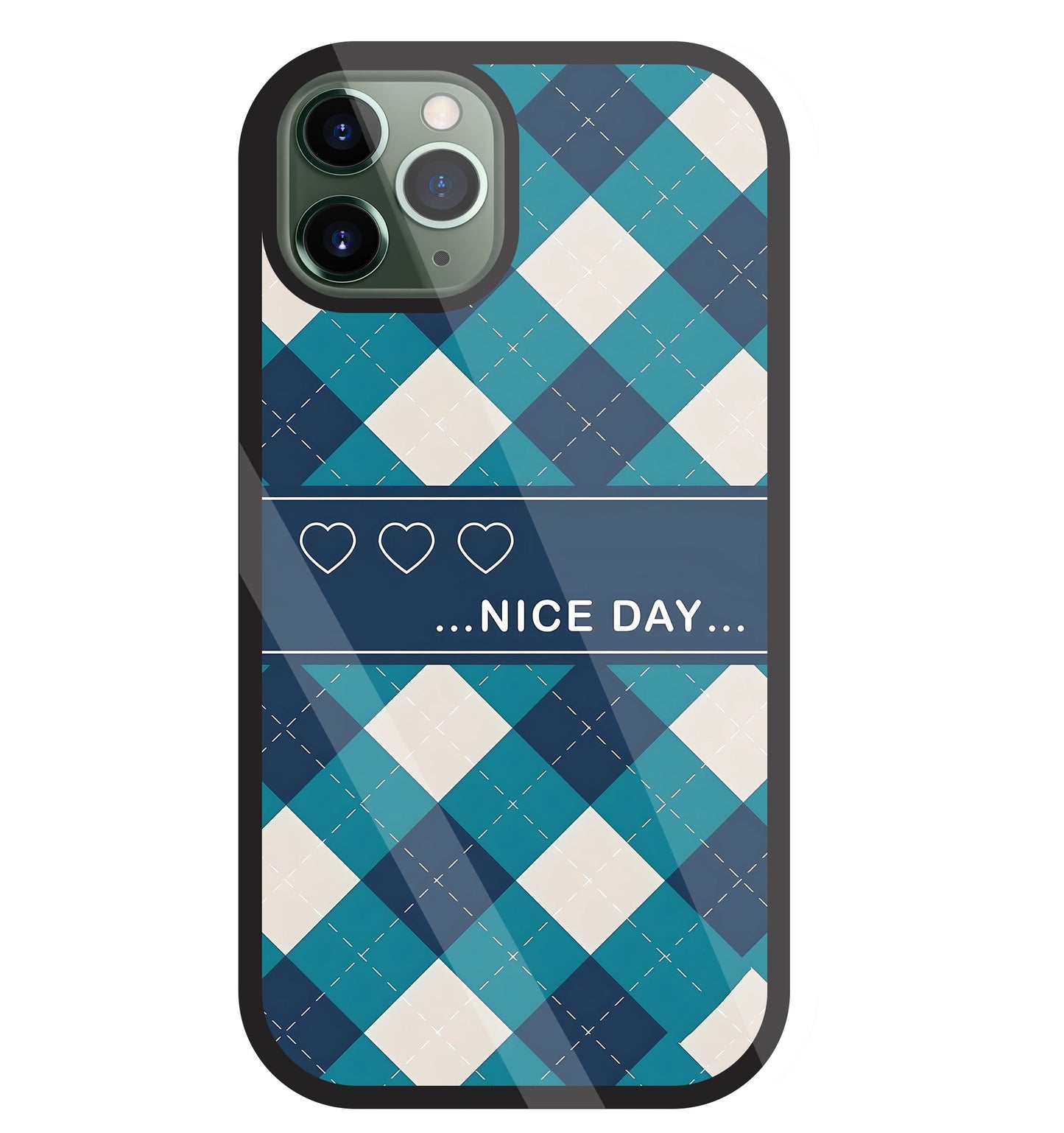 Argyle sweater pattern Glass Case For Apple iPhone 11 Pro