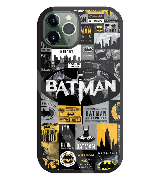 Batman Mashup Glass Case For Apple iPhone 11 Pro