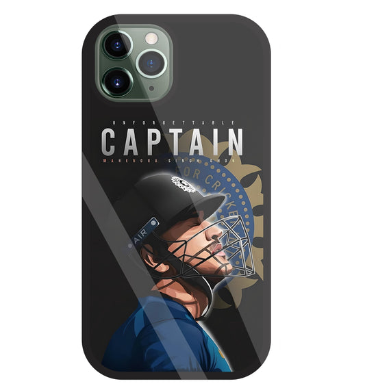 Captain MS Dhoni Glass Case For Apple iPhone 11 Pro