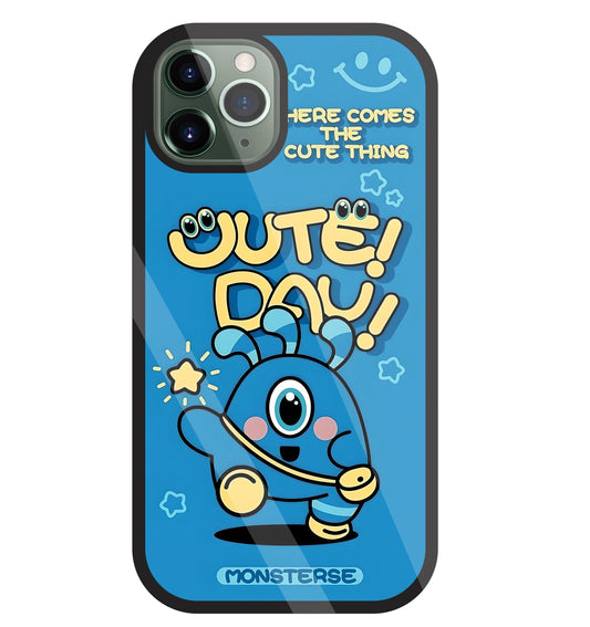 Cute Day! Monsterse Blue Glass Case For Apple iPhone 11 Pro