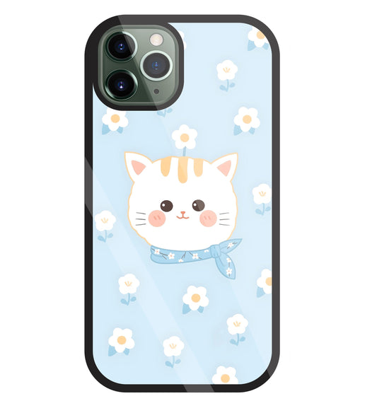 Cute Kitten Glass Case For Apple iPhone 11 Pro