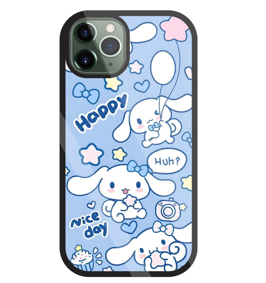 Cute Puppy Girl Glass Case For Apple iPhone 11 Pro