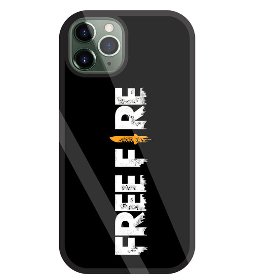 Free Fire Glass Case For Apple iPhone 11 Pro