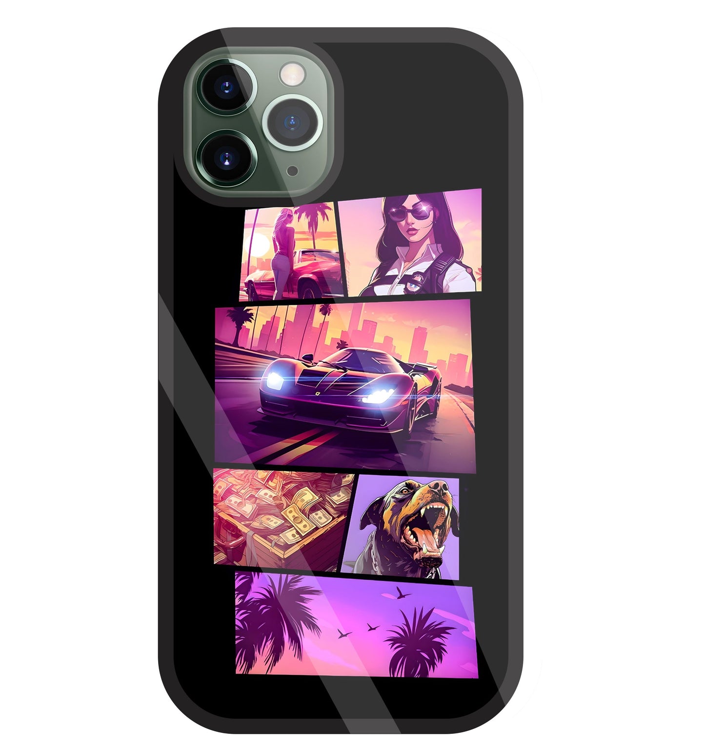 GTA 6 Glass Case For Apple iPhone 11 Pro