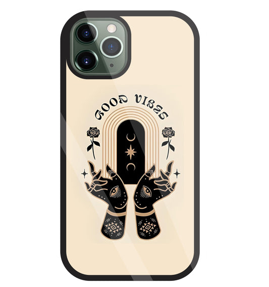 Good Vibes Hands Glass Case For Apple iPhone 11 Pro
