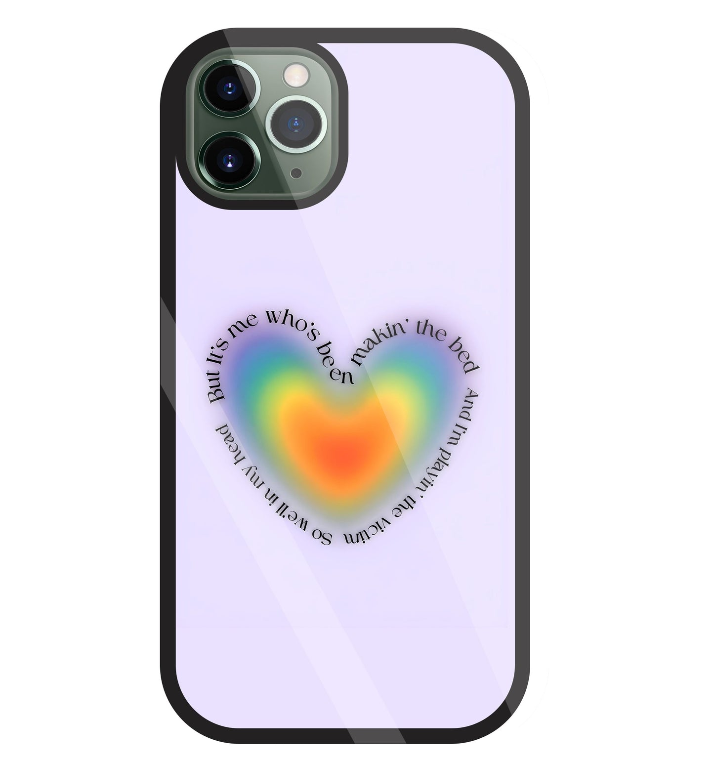 Heart With Neon Colour Glass Case For Apple iPhone 11 Pro
