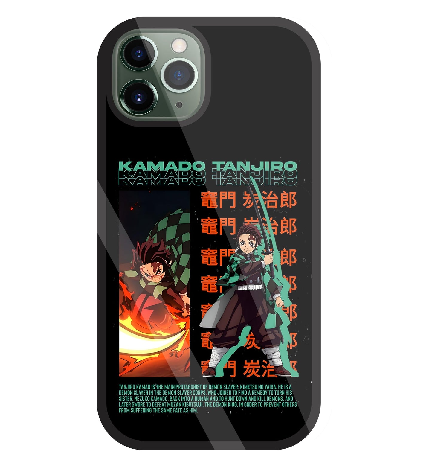 Kamado Tanjiro Glass Case For Apple iPhone 11 Pro
