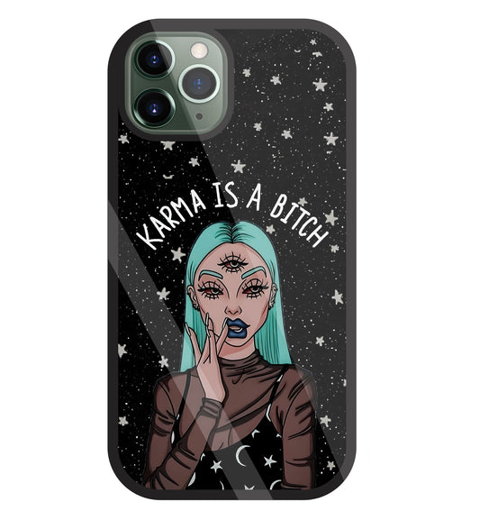 Karma Is A Bitch Glass Case For Apple iPhone 11 Pro