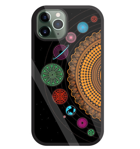 Mandala Patterns Universe Glass Case For Apple iPhone 11 Pro