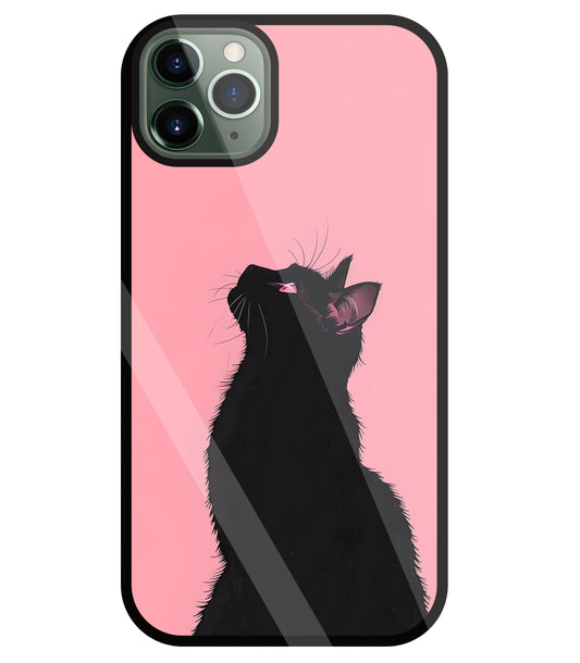 Black Cat Glass Case For Apple iPhone 11 Pro Max